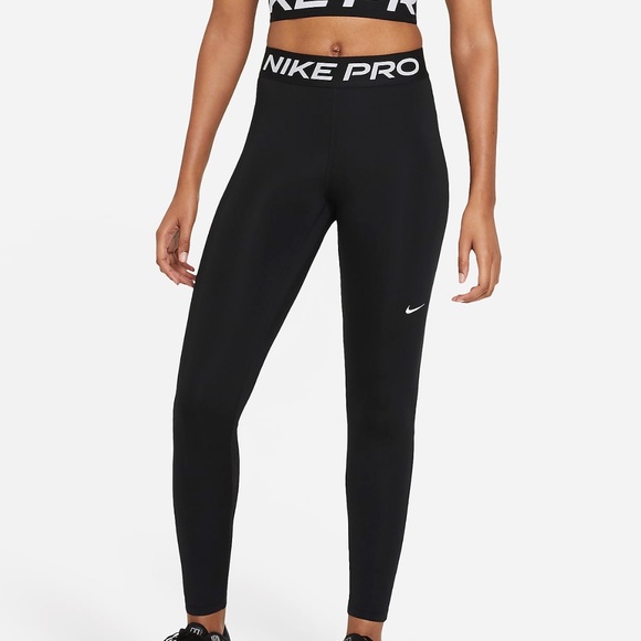 Nike Pro Women's Mid-Rise Mesh-Paneled Leggings [W/XL] - Picture 4 of 6